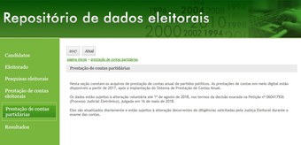 Repositório de dados eleitorais