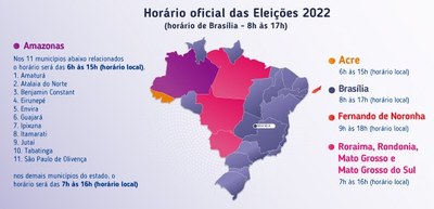 Votação em todo país seguirá o horário de Brasília